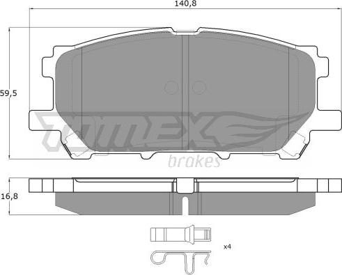 TOMEX brakes TX 17-63 - Kit de plaquettes de frein, frein à disque cwaw.fr