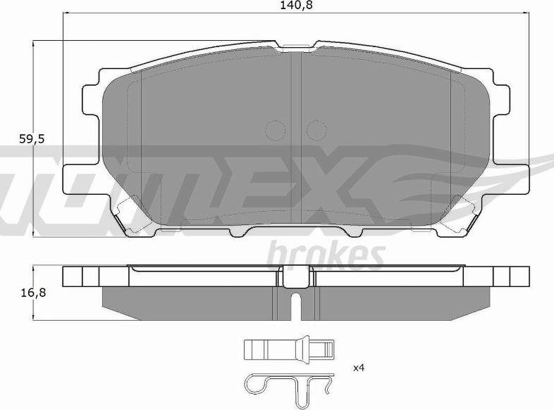 TOMEX brakes TX 17-63 - Kit de plaquettes de frein, frein à disque cwaw.fr