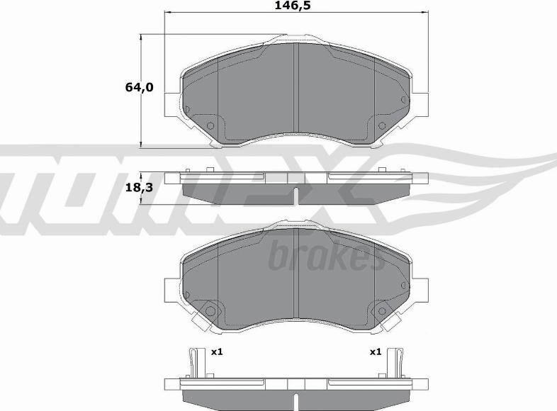 TOMEX brakes TX 17-67 - Kit de plaquettes de frein, frein à disque cwaw.fr