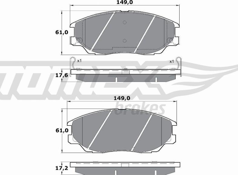 TOMEX brakes TX 17-09 - Kit de plaquettes de frein, frein à disque cwaw.fr