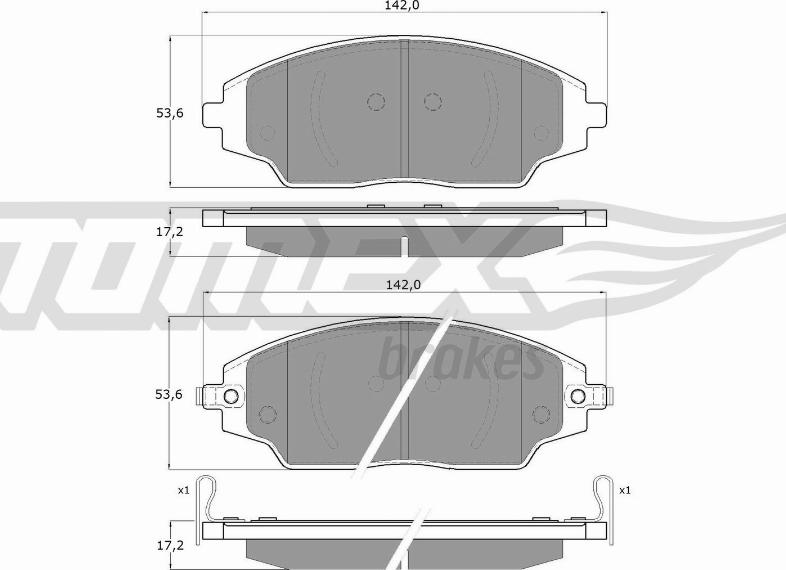 TOMEX brakes TX 17-00 - Kit de plaquettes de frein, frein à disque cwaw.fr