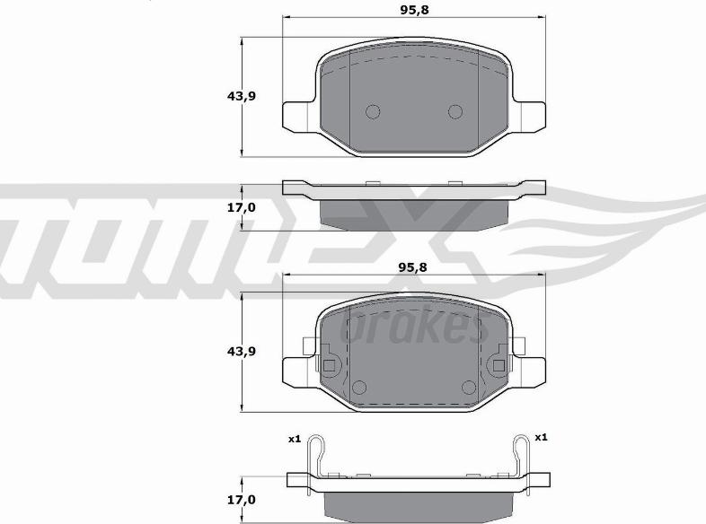 TOMEX brakes TX 17-18 - Kit de plaquettes de frein, frein à disque cwaw.fr