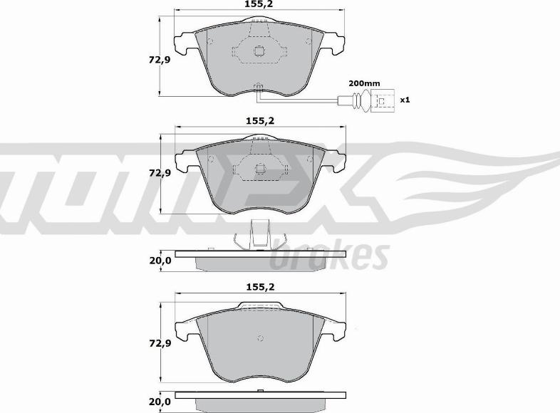 TOMEX brakes TX 17-12 - Kit de plaquettes de frein, frein à disque cwaw.fr