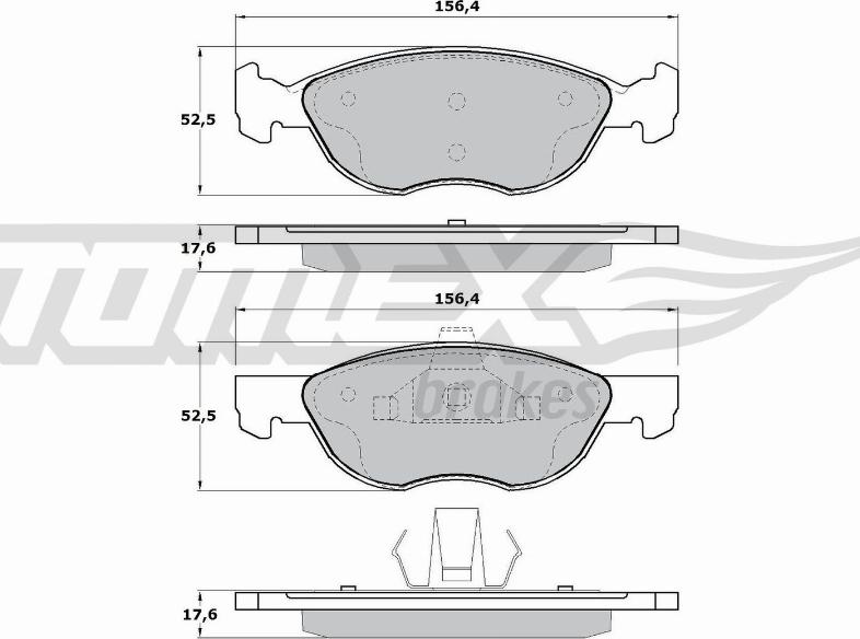 TOMEX brakes TX 17-17 - Kit de plaquettes de frein, frein à disque cwaw.fr