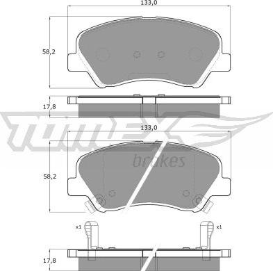 TOMEX brakes TX 17-85 - Kit de plaquettes de frein, frein à disque cwaw.fr