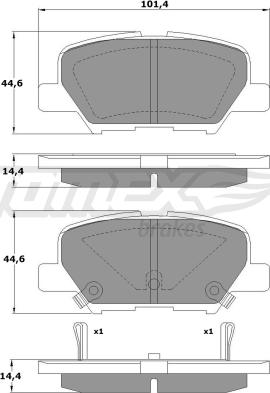 TOMEX brakes TX 17-30 - Kit de plaquettes de frein, frein à disque cwaw.fr