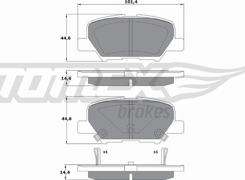 TOMEX brakes TX 17-30 - Kit de plaquettes de frein, frein à disque cwaw.fr