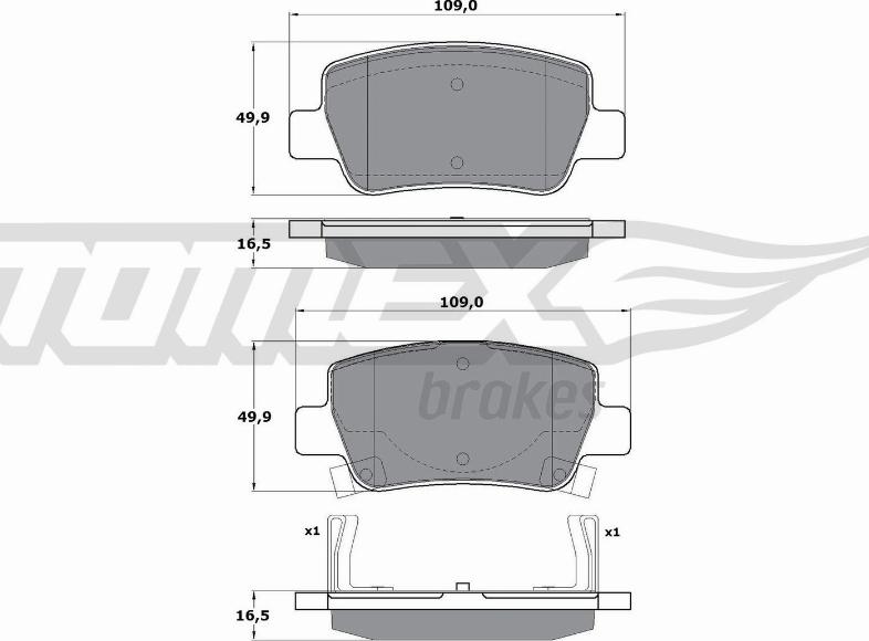 TOMEX brakes TX 17-21 - Kit de plaquettes de frein, frein à disque cwaw.fr