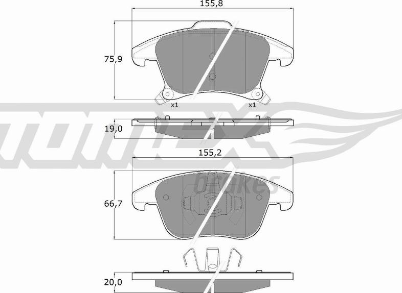 TOMEX brakes TX 17-75 - Kit de plaquettes de frein, frein à disque cwaw.fr