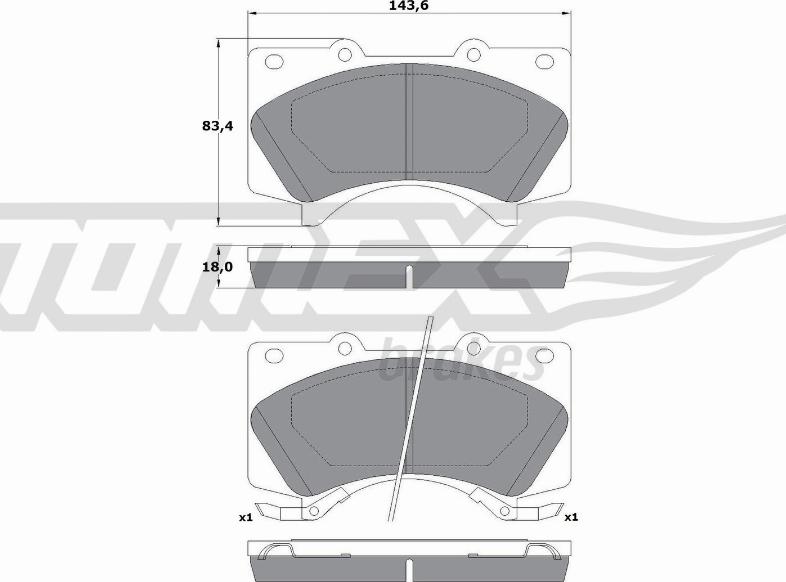 TOMEX brakes TX 17-77 - Kit de plaquettes de frein, frein à disque cwaw.fr