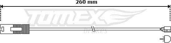 TOMEX brakes TX 30-99 - Contact d'avertissement, usure des plaquettes de frein cwaw.fr