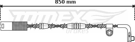 TOMEX brakes TX 30-49 - Contact d'avertissement, usure des plaquettes de frein cwaw.fr