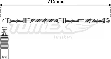 TOMEX brakes TX 30-42 - Contact d'avertissement, usure des plaquettes de frein cwaw.fr