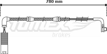 TOMEX brakes TX 30-47 - Contact d'avertissement, usure des plaquettes de frein cwaw.fr