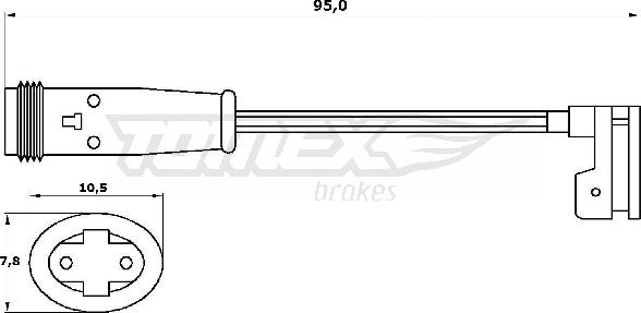 TOMEX brakes TX 30-56 - Contact d'avertissement, usure des plaquettes de frein cwaw.fr