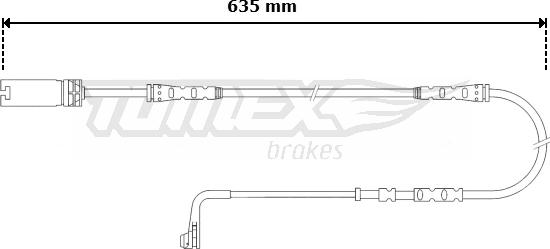 TOMEX brakes TX 30-58 - Contact d'avertissement, usure des plaquettes de frein cwaw.fr