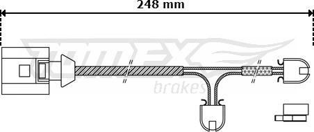 TOMEX brakes TX 30-52 - Contact d'avertissement, usure des plaquettes de frein cwaw.fr