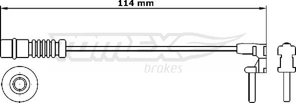 TOMEX brakes TX 30-69 - Contact d'avertissement, usure des plaquettes de frein cwaw.fr