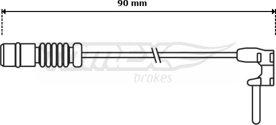 TOMEX brakes TX 30-65 - Contact d'avertissement, usure des plaquettes de frein cwaw.fr