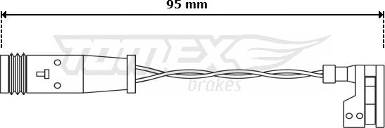 TOMEX brakes TX 30-66 - Contact d'avertissement, usure des plaquettes de frein cwaw.fr