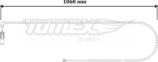 TOMEX brakes TX 30-60 - Contact d'avertissement, usure des plaquettes de frein cwaw.fr