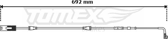 TOMEX brakes TX 30-68 - Contact d'avertissement, usure des plaquettes de frein cwaw.fr