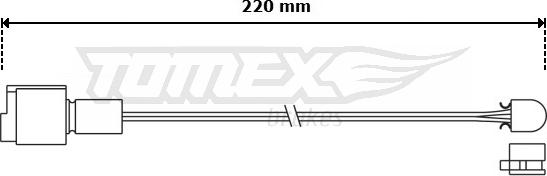 TOMEX brakes TX 30-03 - Contact d'avertissement, usure des plaquettes de frein cwaw.fr