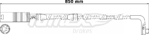 TOMEX brakes TX 30-80 - Contact d'avertissement, usure des plaquettes de frein cwaw.fr