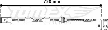 TOMEX brakes TX 30-39 - Contact d'avertissement, usure des plaquettes de frein cwaw.fr