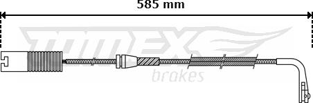 TOMEX brakes TX 30-35 - Contact d'avertissement, usure des plaquettes de frein cwaw.fr