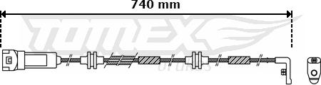 TOMEX brakes TX 30-33 - Contact d'avertissement, usure des plaquettes de frein cwaw.fr