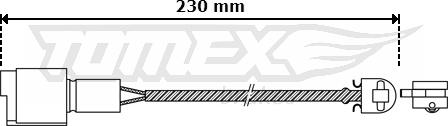 TOMEX brakes TX 30-28 - Contact d'avertissement, usure des plaquettes de frein cwaw.fr