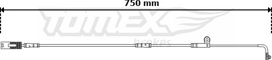 TOMEX brakes TX 30-74 - Contact d'avertissement, usure des plaquettes de frein cwaw.fr