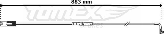 TOMEX brakes TX 30-75 - Contact d'avertissement, usure des plaquettes de frein cwaw.fr