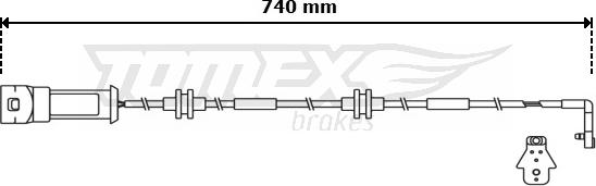 TOMEX brakes TX 30-76 - Contact d'avertissement, usure des plaquettes de frein cwaw.fr