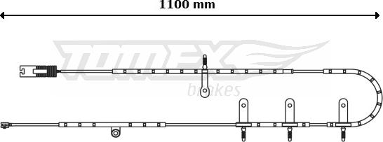 TOMEX brakes TX 30-71 - Contact d'avertissement, usure des plaquettes de frein cwaw.fr