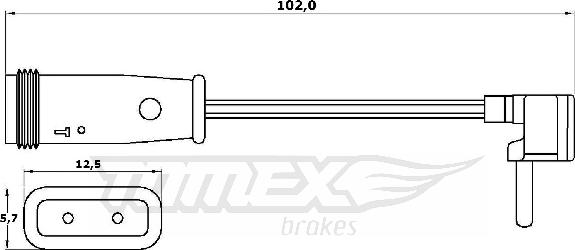 TOMEX brakes TX 30-78 - Contact d'avertissement, usure des plaquettes de frein cwaw.fr