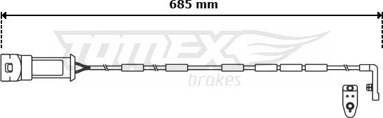 TOMEX brakes TX 31-08 - Contact d'avertissement, usure des plaquettes de frein cwaw.fr