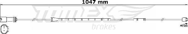 TOMEX brakes TX 31-21 - Contact d'avertissement, usure des plaquettes de frein cwaw.fr