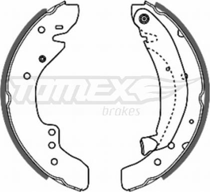 TOMEX brakes TX 20-29 - Jeu de mâchoires de frein cwaw.fr