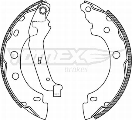 TOMEX brakes TX 21-00 - Jeu de mâchoires de frein cwaw.fr