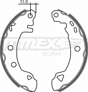 TOMEX brakes TX21-02 - Jeu de mâchoires de frein cwaw.fr