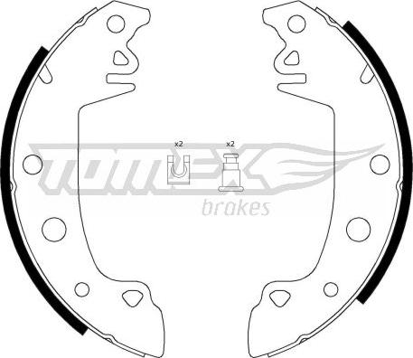 TOMEX brakes TX 21-28 - Jeu de mâchoires de frein cwaw.fr