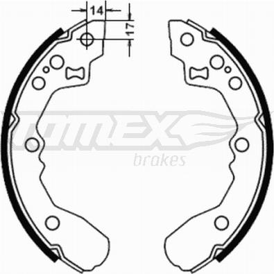 TOMEX brakes TX 21-78 - Jeu de mâchoires de frein cwaw.fr