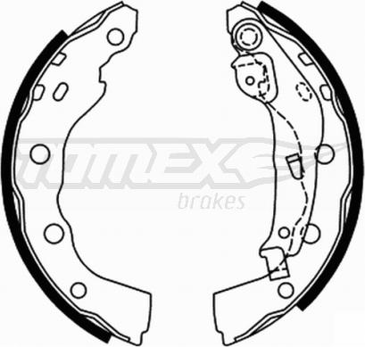 TOMEX brakes TX 22-00 - Jeu de mâchoires de frein cwaw.fr