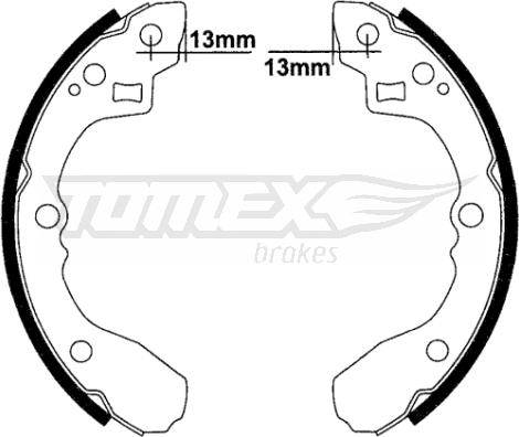 TOMEX brakes TX 22-33 - Jeu de mâchoires de frein cwaw.fr