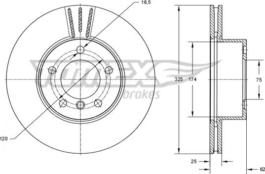 TOMEX brakes TX 74-02 - Disque de frein cwaw.fr