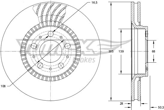 TOMEX brakes TX 74-13 - Disque de frein cwaw.fr