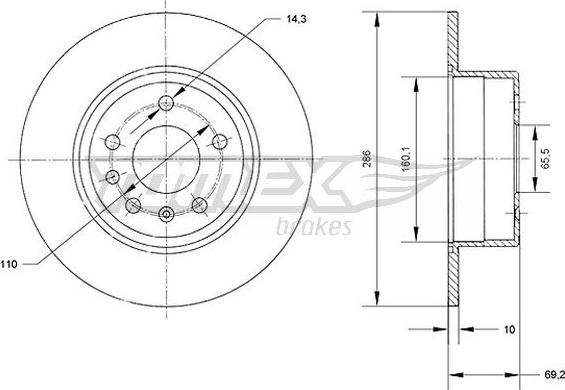 TOMEX brakes TX 70-49 - Disque de frein cwaw.fr