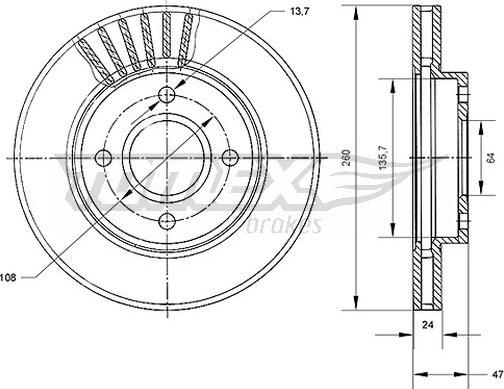 TOMEX brakes TX 70-43 - Disque de frein cwaw.fr